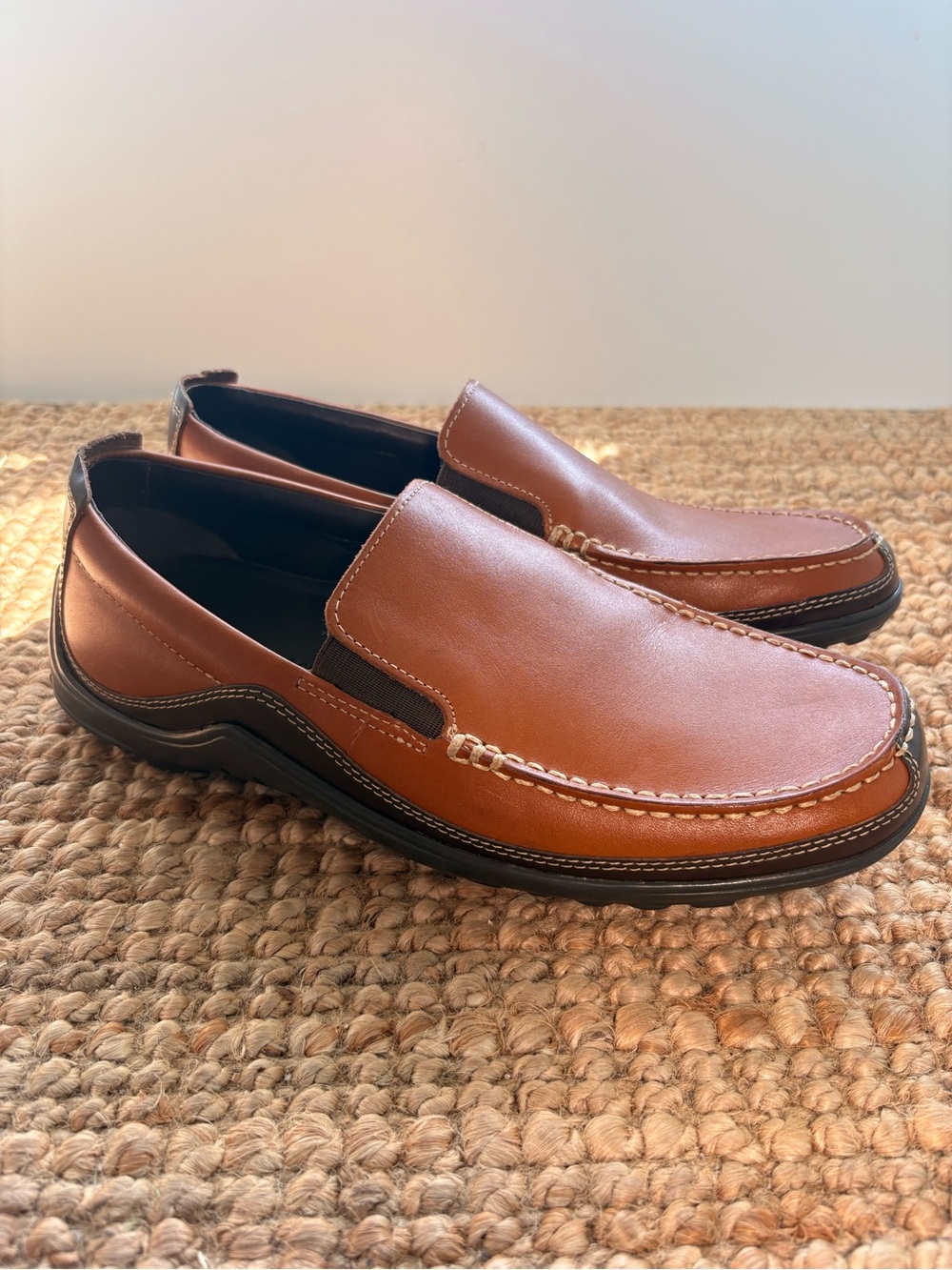 Cole Haan Tucker Venetian Brown Leather Driving Loafers Slip On Shoes Men's 7 M